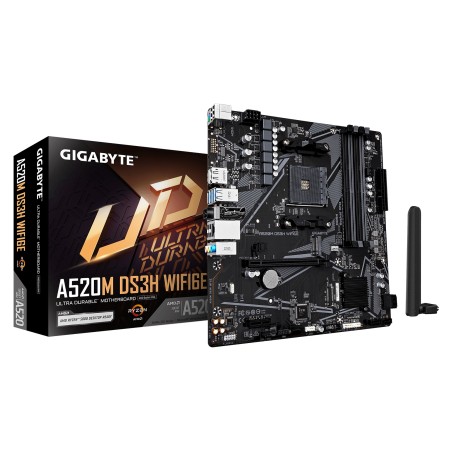 GIGABYTE A520M DS3H WIFI6E - High-Performance Micro ATX Motherboard with AM4 Support & WiFi 6E - Model: 4719331880743